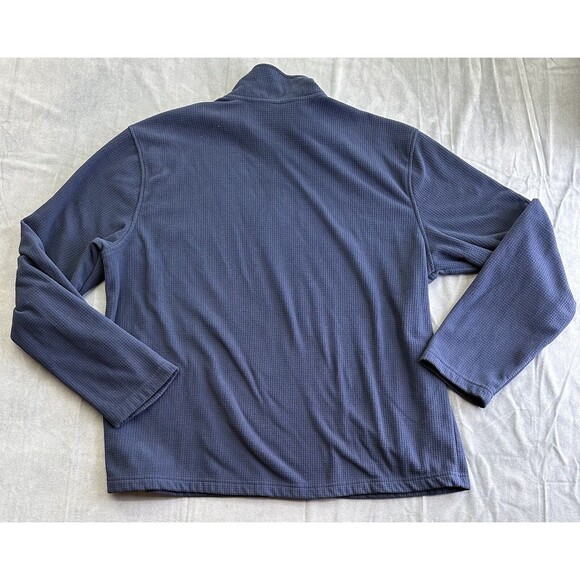 Starter Pullover Sweatshirt Blue Y2K Ribbed Knit 1/4 Zip Men's Large Long Sleeve - Picture 2 of 8